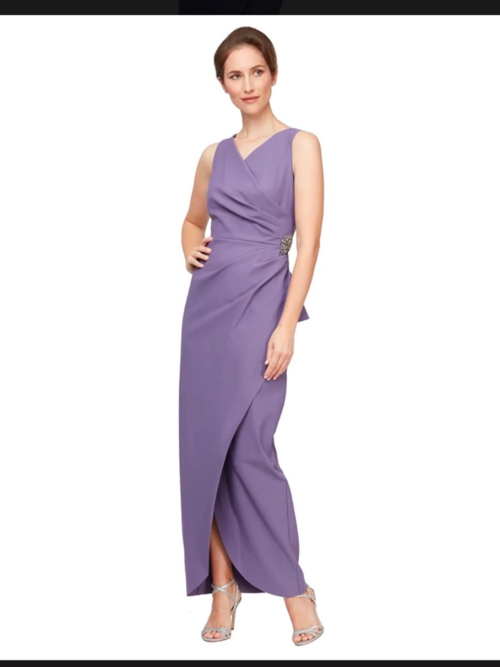 Evening Slimming Long Side Ruched